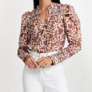 Love the Label Purple and Brown Patterned Top